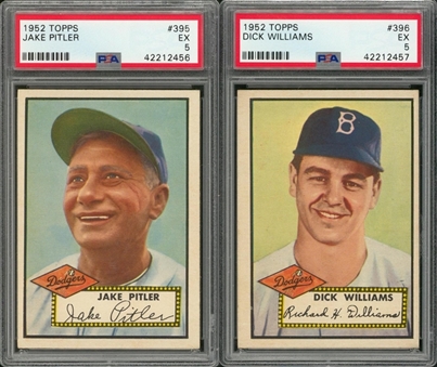 1952 Topps "High Numbers" PSA EX 5 Pair (2 Different)